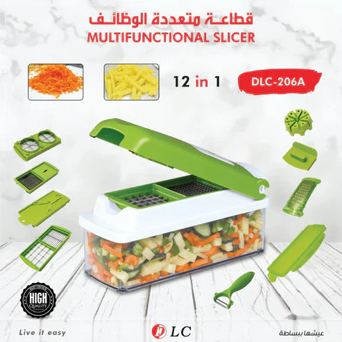 DLC - قطاعة خضراوات متعددة الوظائف 12 في 1